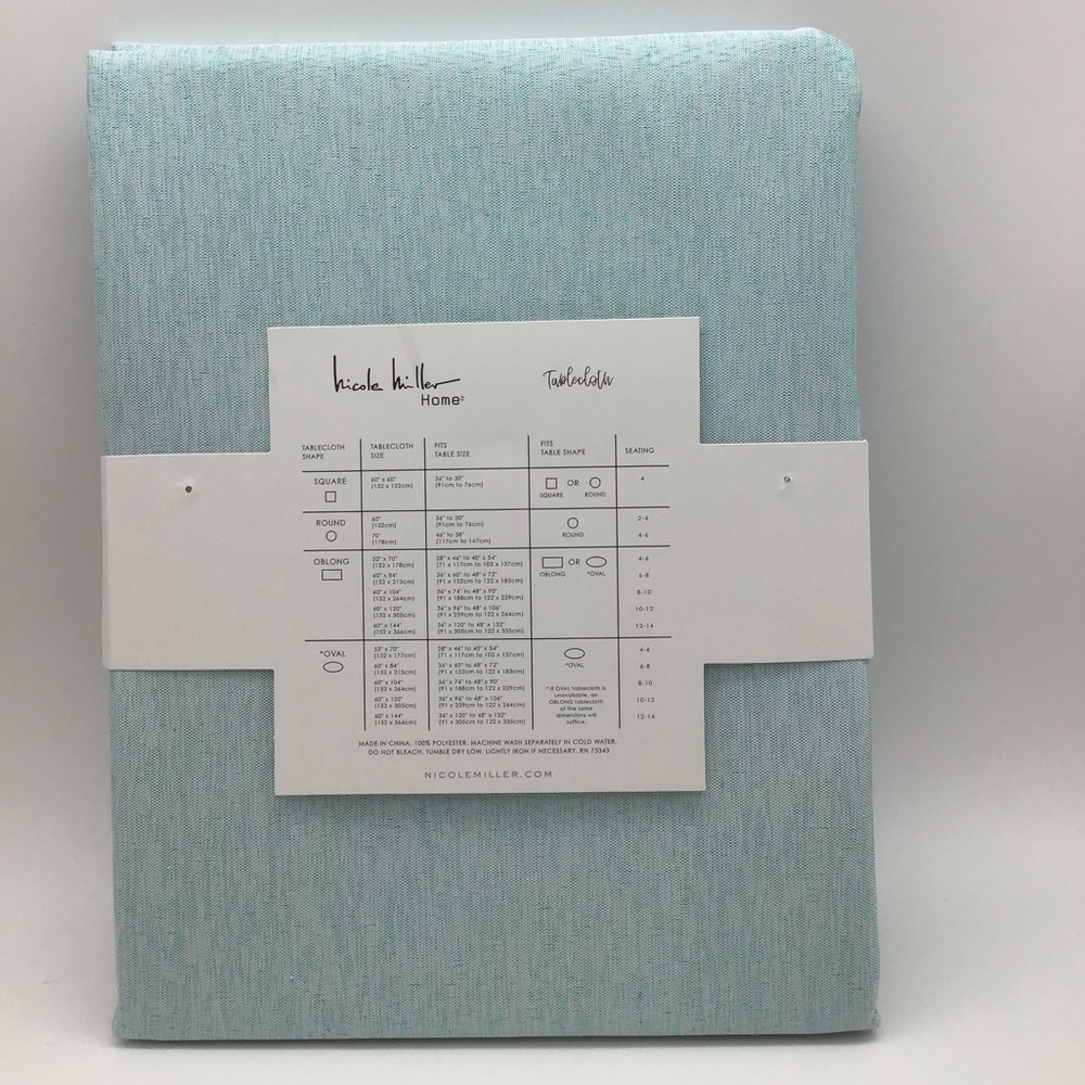 Nicole Miller Home “Seafoam” Tablecloth - Picture 3 of 5
